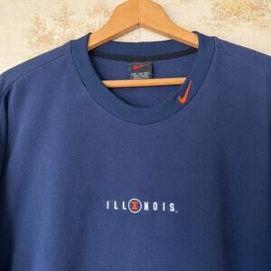 Vintage Y2K Nike Alpha Project Fleece | Illinois Mini Swoosh Crewneck | Size XXL